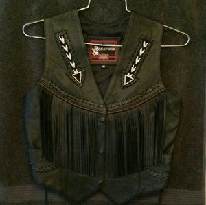 Kids leather vest